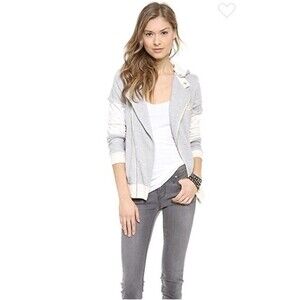 Pencey Standard Moto Hoodie in Grey M